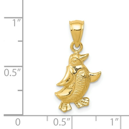 14k Yellow Gold PENGUIN Pendant Made in USA Charm 14k Yellow Gold PENGUIN Pendant Made in USA Charm